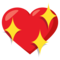 Sparkling Heart emoji on Emojione